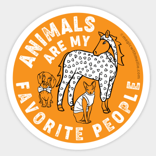 Animals are My Favorite People — Original Illustration series Sticker